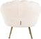 Richmond Interiors Kinderstoel Charly white teddy / gold (White)