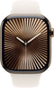 Apple Watch Series 10 - Smartwatch - 46mm GPS + Cellular Titanium Sportbandje M/L Zilver (Beige)