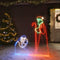 vidaXL - Kerstfiguren - Jozef - en - Maria - met - 264 - LED's - 40x55 - en - 38x100 - cm