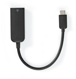 Nedis CCGP64952BK02 - USB-C naar RJ45 Adapter - 20cm - Zwart