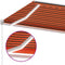 vidaXL - Luifel - handmatig - uittrekbaar - met - LED - 600x300 - cm - oranje - en - bruin