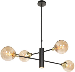 Steinhauer Constellation 3805ME - Hanglamp - Draaibaar en in hoogte verstelbaar - Messing en zwart