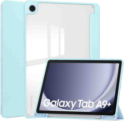 imoshion Tablet Hoes - Geschikt voor Samsung Galaxy Tab A9 Plus - Trifold Hardcase Bookcase - Lichtblauw