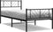 vidaXL - Bedframe - met - hoofd- - en - voeteneinde - metaal - zwart - 90x190 - cm