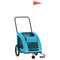 Hondenfietstrailer oxford stof en ijzer blauw