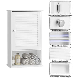 Coast - Wandkast badkamer - Verstelbare binnencompartimenten - Wit