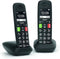 Gigaset E290R - Dect-telefoon - 2 handsets met grote toetsen en display - Zwart (2 stuks)