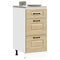 vidaXL - Keuken - onderkast - Kalmar - bewerkt - hout - hoogglans - wit