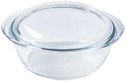 Pyrex - Ovenschaal rond - 1,3 liter met deksel - 18 x 21 x 10 cm