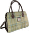 Handtas Findhorn Beige Stewart en zacht Groen - Stevig - Draagband - Harris Tweed - Glen Appin of Scotland