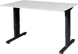 Verstelbaar Bureau - 120x80 grijs - zwart frame