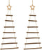 vidaXL - Hangende - kerstbomen - met - topsterren - 2 - st - 42x90 - cm - naturel - tak