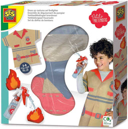 SES - Petits Pretenders - Verkleedkledingset brandweer - met brandblusser en vlammen