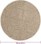vidaXL - Vloerkleed - ZIZUR - beige - binnen - en - buiten - Ø - 90 - cm - jute - look