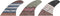 Muurklok DKD Home Decor Branding Multicolour Hout MDF Mediterrane (30 x 4,5 x 43 cm) (3 Stuks)