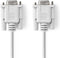 Seriële Kabel - D-SUB 9-Pins Male - D-SUB 9-Pins Male - Vernikkeld - 2.00 m - Rond - PVC - Ivoor - Polybag