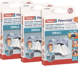 tesa POWERSTRIPS® Small Dubbelzijdig plakband Wit Inhoud: 42 stuk(s)