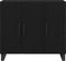vidaXL - Sideboard - met - 3 - Deuren - Zwart - Eiken - 90x34x80 - cm - Geengineerd - Hout