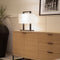 Atmooz - Tafellamp Bhilai - E27 - Slaapkamer / Woonkamer - Sfeerlamp Industrieel - Zwart en witte kap - Hoogte 50cm - Metaal