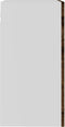 vidaXL - Wandkast - Lyon - 40x31x60 - cm - glas - en - bewerkt - hout - gerookt - eikenkleurig