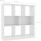 vidaXL - Boekenkast - 97,5x29,5x100 - cm - bewerkt - hout - hoogglans - wit