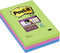 Post-it® Super Sticky Notes, Limoen, Fuchsia, Turkoois, Gelijnd, 102 x 152 mm, 3 Blokken, 90 Blaadjes/Blok