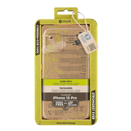Muvit for Change - Telefoonhoes iPhone 15 Pro - Eco-friendly - Clear