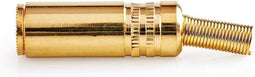3,5 mm Audioconnector - Recht - Female - Verguld - Solderen - Diameter kabelinvoer: 3.8 mm - Metaal - Goud - 25 Stuks - Polybag