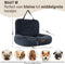 By Cee Cee Fluffy Autostoel Hond - Luxe Hondenmand Auto met Veiligheidsriempje - Donkergrijs - Maat M