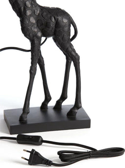 Light & Living Tafellamp Giraffe - 68cm - Zwart/Crème