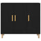 vidaXL - Sideboard - Zwart - Eiken - 90x34x80 - cm - Houtbewerkt