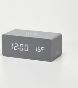Piu Forty X-rover wekker en smartphonelader grijs