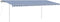 vidaXL - Luifel - automatisch - met - LED - en - windsensor - 6x3 - m - blauw - en - wit