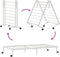 vidaXL - Bedframe - zonder - matras - opvouwbaar - 107x203 - cm - staal - wit