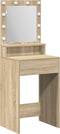 vidaXL - Make-uptafel - met - LED-verlichting - in - Sonoma - Eik, - 50x41x135 - cm