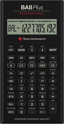 Texas financiële rekenmachine BA II Plus Professional