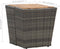 vidaXL - Theetafel - 41,5x41,5x43 - cm - poly - rattan - massief - acaciahout - grijs
