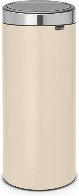 Brabantia Touch Bin - Prullenbak - 30 liter - Soft Beige/Matt Steel FPP deksel