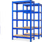 MONZANA Stellingkast - 5 MDF Planken 180x90x40 cm - Draagkracht 1750 kg - Blauw (2 stuks)