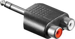 6,35mm Jack (m) - Tulp stereo (v) audio adapter