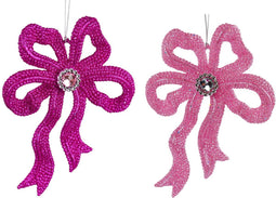 6.5 inch Bow Orna X 2. 5x5x10 cm kerstornament