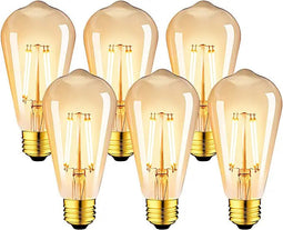 6 Pack | Warm Wit Retro LED Lamp