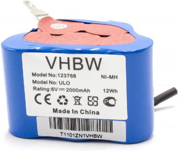 6 volt accupack voor Ulo Box Saft etc. 6V, NI-MH, 2000mAh voor Sachs motoren, laadregelaar