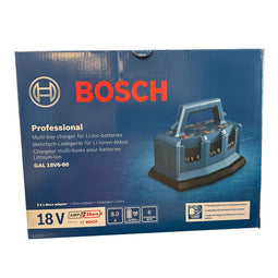 6-way Bosch charger GAL18V6-80 for tool battery 1600A01U9L, for 6x 14.4 - 18.0V slide batteries