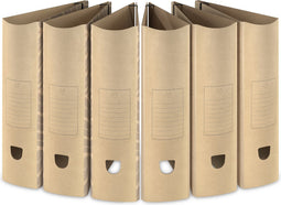 6 x Duurzaam A4 Ordner - Zonder plastic, FSC gecertificeerd, Volledig recyclebaar - Ronde rug 80mm