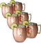 6 x Moscow Mule Beker - verkoperd roestvrij staal - 50 cl per beker
