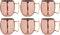6 x Moscow Mule Beker - verkoperd roestvrij staal - 50 cl per beker