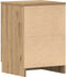 vidaXL - Nachtkastje - 38x35x55 - cm - bewerkt - hout - artisanaal - eikenkleur