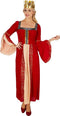 dressforfun - Vrouwenkostuum koningin XXL - Glanzend fluweel - Rood