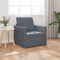 vidaXL - Vloersofa - Enkel - Convertible - Fluweel - 74x77x81 - cm - Donkergrijs